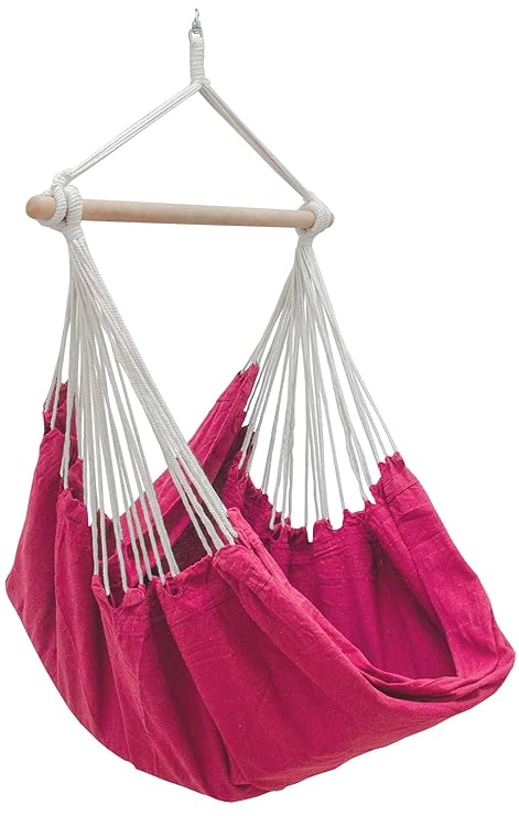 AMANKA XXL Hängesessel 185x130cm Hängestuhl 2 Personen Hängesitz bis 150 kg Baumwolle Hängematte inkl. 360° Swivel Hängeschau