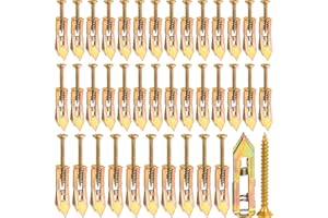 NEBURORA 120 Pcs Self Drilling Drywall Anchors 3 Sizes Metal Expansion Anchors No Drilling Easy to Install Drywall Required K