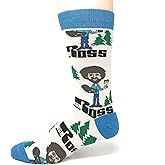 Men's Bob Ross Novelty Crew Socks, Funny Crazy Socks, Fun Casual Dress Cotton Socks, Painting Bob Ross, Szie 8-13