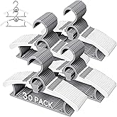 Eunhdet 30 Pack Kids Hangers for Nursery Closet, Adjustable Non-Slip Toddler Baby Hangers with Windproof Buckle, 11-14" Infant Child Plastic Clothes Pant Hanger for Boys Girls Newborn Adult, Grey