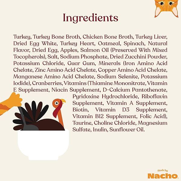 MADE BY NACHO PREMIUM MINCED WET CAT FOOD WITH HYDRATING BONE BROTH 5.5OZ (24 PACKS) (CAGE-FREE TURKEY & TURKEY LIVER)