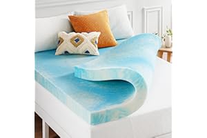 Best Price Mattress 4 Inch Swirl Gel AeroBreeze Cooling Air Flow Memory Foam Mattress Topper, King