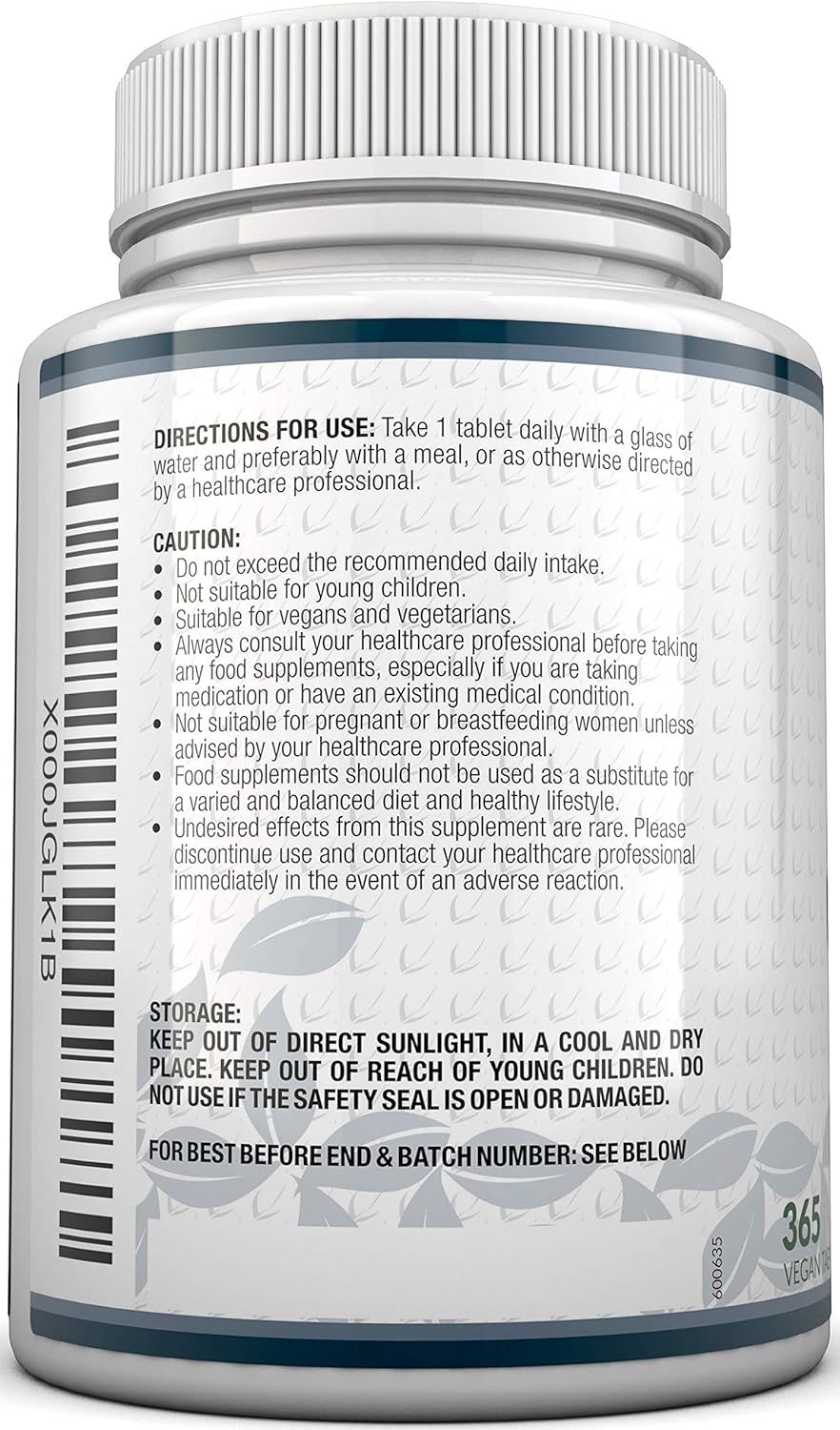 Zinc Tablets 40mg, 365 Vegan Tablets, 1 Year Supply, 1 a Day, Easy to Swallow Zink Gluconate, Supplement for Men & Women - Image 5