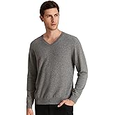 GreenMount Mens Cashmere Pullover Sweaters Casual V Neck Long Sleeve Pullover Keep 37.5 Warm Sweater for Men