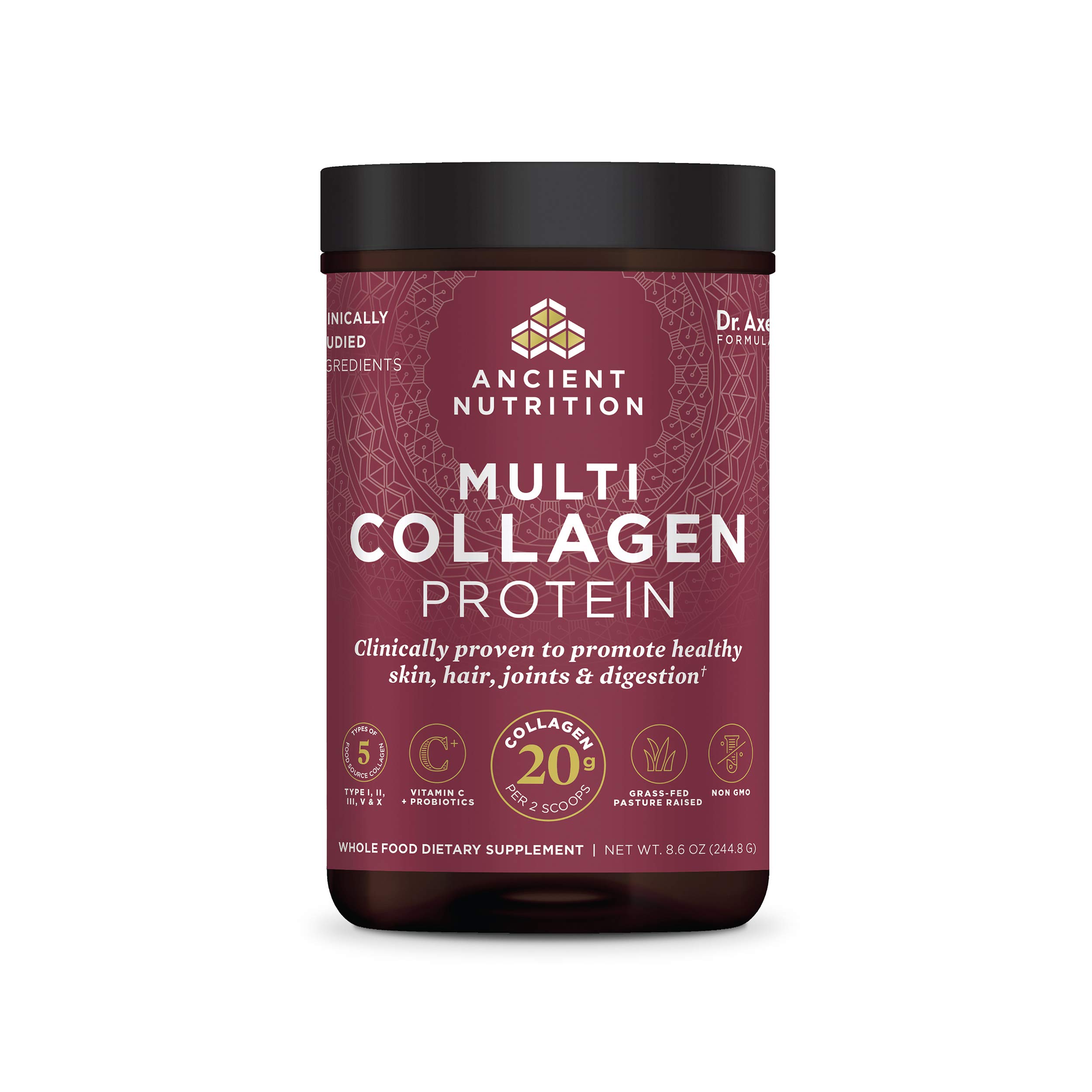 Ancient Nutrition Multi Collagen Protein Powder, Pure, Collagen Peptides formulated by Dr