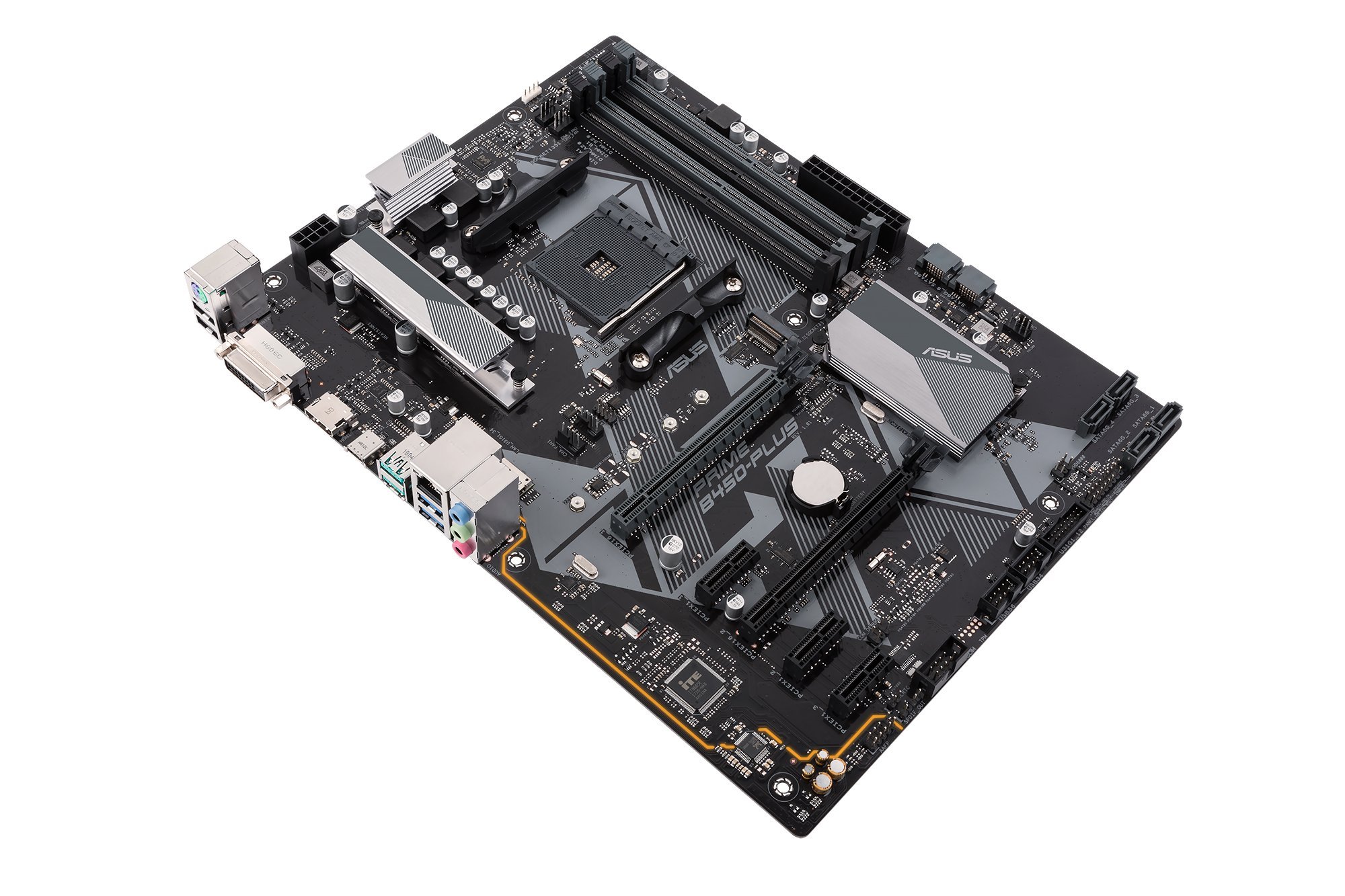 ASUS PRIME B450-PLUS AMD Ryzen 2 AM4 DDR4 HDMI DVI M.2 USB 3.1 Gen2 ATX Motherboard - Black