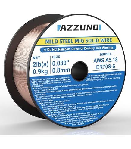 AZZUNO Flux Core Mig Welding Wire, E71T-GS Mild Steel Gasless Mig