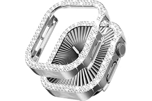 Surace Bling Apple Watch Case Compatible with Apple Watch Series 10 Series 11 42mm, Crystal Diamond Protective Face Cover Bumper Protector for iWatch Accessories Women, Silver