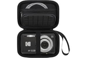 Elonbo Camera Carrying Case for KODAK PIXPRO FZ55 / FZ53 / FZ45 / FZ43 16MP Digital Camera, Vlogging Camera Storage Holder Travel Bag, ​Mesh Bag Fits Batteries, Cable, Memory Card, Card Reader, Black
