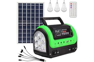 UPUSA Solar Generator - Portable with Panel, Solar Power Generators Station Flashlight, Emergency Powered for Home Use Camping Hunting Emergency(Green)