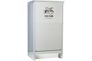 Pet Lodge® Automatic Dog Feeder | Chow Hound Outdoor Pet Feeder | Tough Galvanized Steel | Made in USA (25 lb)
