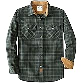 Dubinik® Mens Flannel Shirt Long Sleeve Button Down Plaid All Cotton Soft Brushed Flannel Shirt for Men Utility Casual Shirt