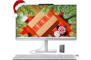 Lenovo IdeaCentre Everyday Tasks 24" Full HD All-in-One Desktop Computer • Lifetime Office 365 for The Web • Intel 4-Cores • 512GB External and 256GB SSD • 8GB RAM • Wired Keyboard and Mouse • Win11