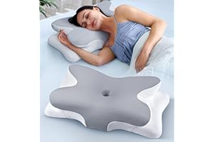 COZYPLAYER Effective Pain Relief Cervical Neck Pillow for Sleeping, Ergonomic Cooling Side Sleeper Pillow for Neck Support, Orthopedic Odorless Contour Memory Foam Pillows, Bed Pillow for Back Stomach Sleeper