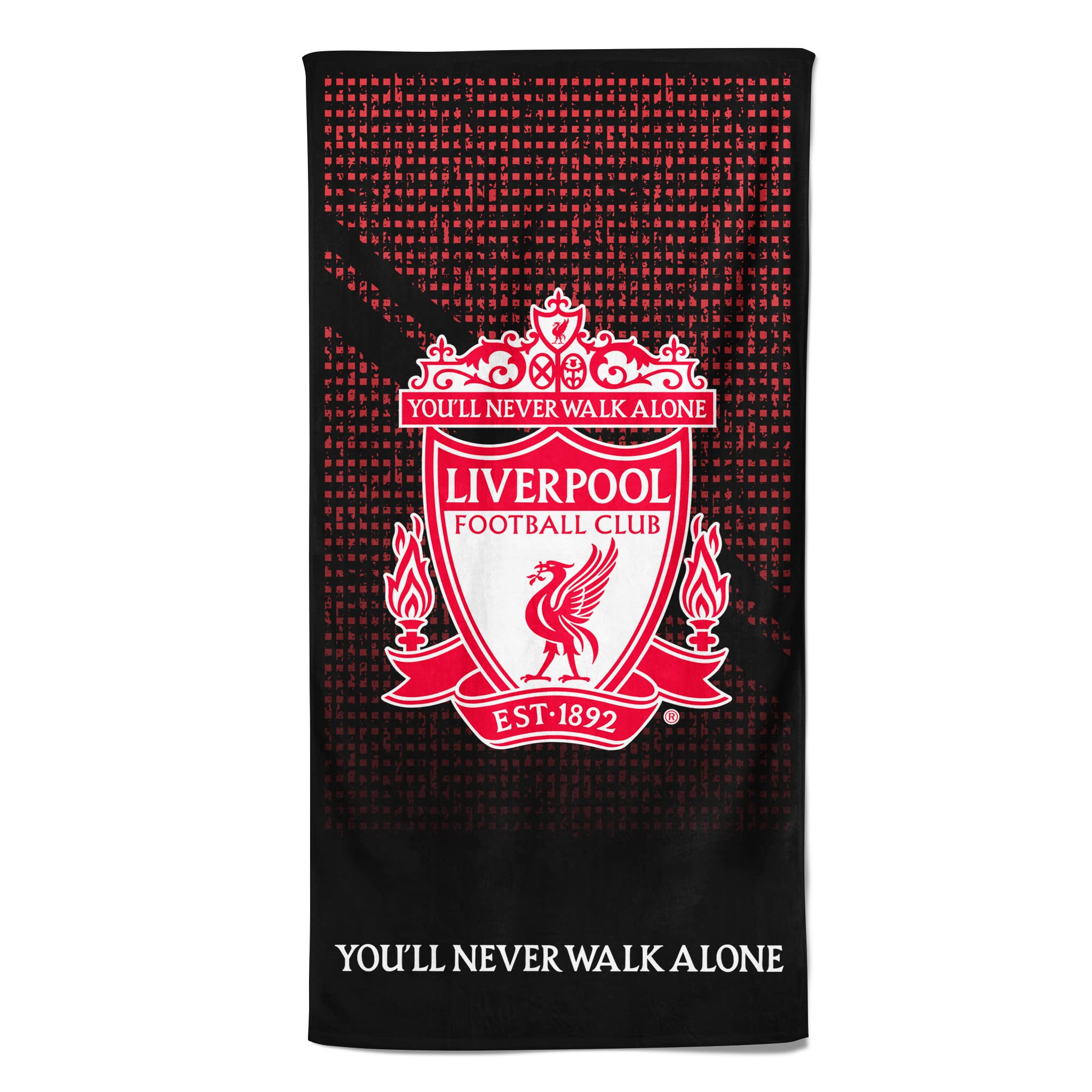 Todd Linens Liverpool Football Crest Beach Towel 100% Cotton LFC Mesh Bath Swim Towel Liverpool Gift for Teens Men Kids 70 x 140 cm