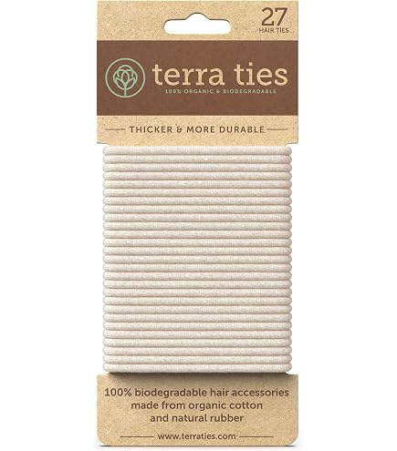 Amazon.com : BIODEGRADABLE Elastic Hair Ties for Women & Men  display picture 2
