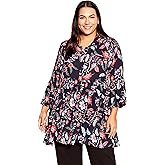 Avenue Women's Plus Size Enchant Print Tunic