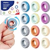 NPPN Fidget Rings for Kids, 36 Pack (Morandi) | Quiet Textured Silicone, Fidget Spinner Toys for Classroom Prizes, Party Favors, Pinata Stuffers