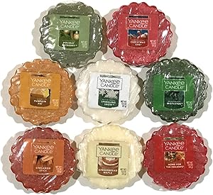 Yankee Candle Tarts Wax Melts Sampler Pack, Winter/Holiday Scents (8 Pack)