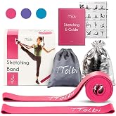 Ballet Stretch Bands Set with Foot Mini Loop, Splits Flexibility Trainer | Natural Rubber Dance Bands for dancers, gymnasts, and cheerleaders of every age - includes a beginner's guide and gift bag