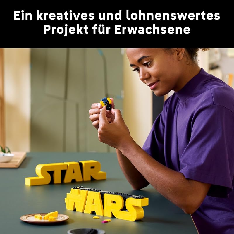 Star Wars 75407 Star Wars Logo Steinen - Bauset für Erwachsene zum Sammeln - Popkultur-Modell - Ausstellungsstück für das Büro - Geschenkidee für Erwachsene und Jugendliche Fans — Foto 3 von 8