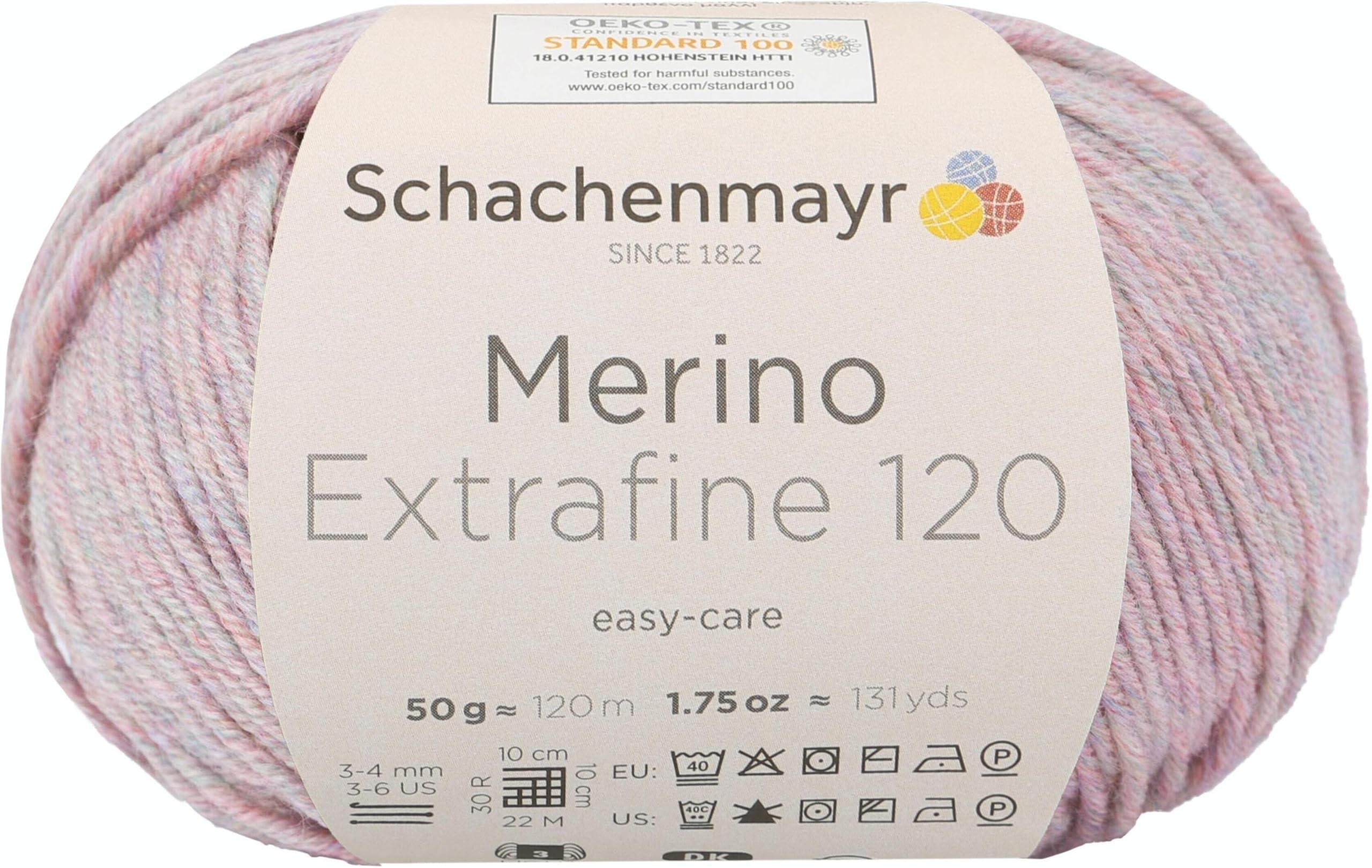 Schachenmayr 120 9807552 Extra-Fine Merino Wool Hand Knitting Yarn, wool, Daydream, 33 x 20 x 9 cm