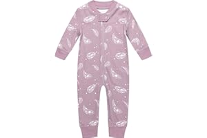 Owlivia Organic Cotton Baby Boy Girl Zip up Sleep 'N Play Pjs, Footless, Long Sleeve