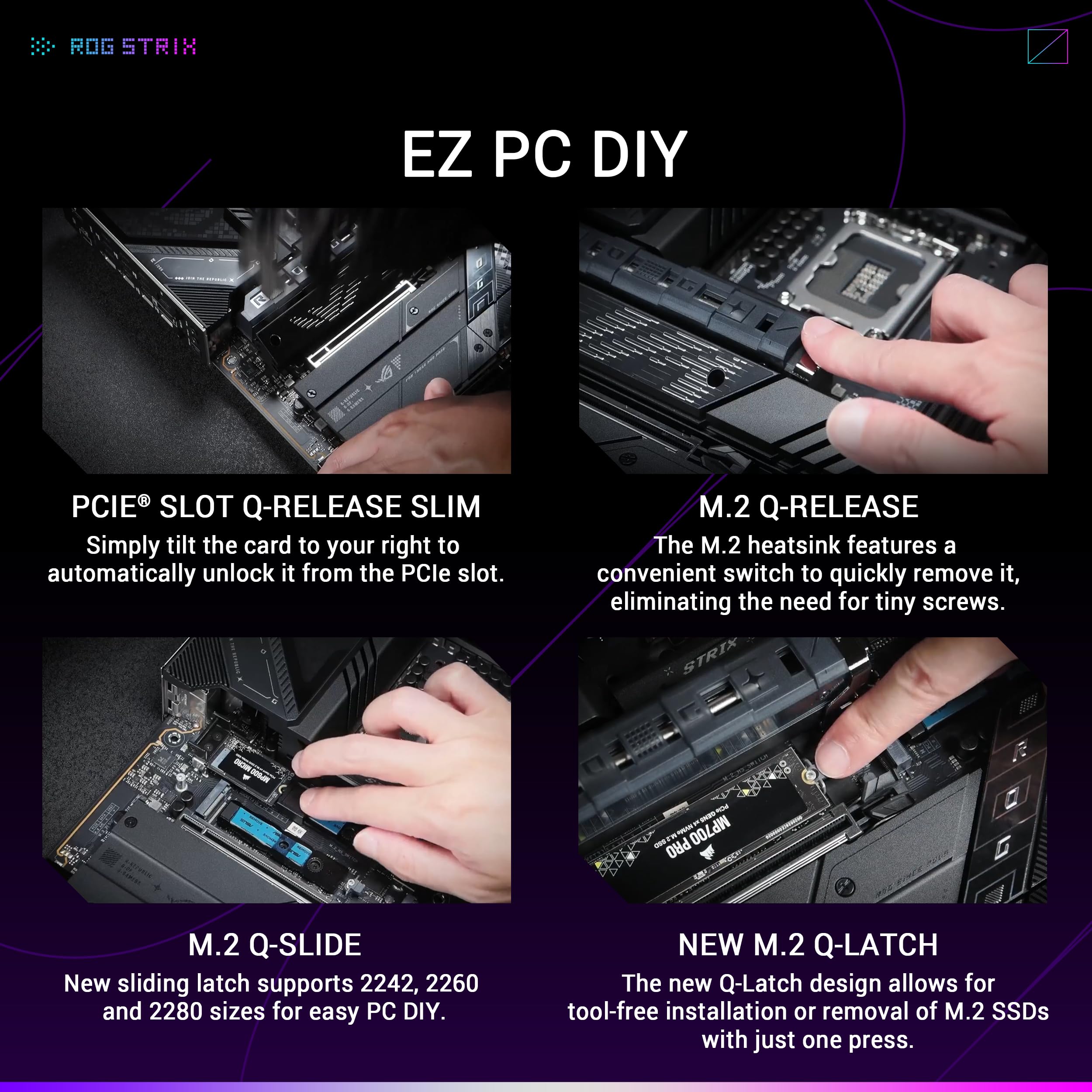 ASUS ROG Strix Z890-E Gaming WiFi Intel® Z890 LGA 1851 ATX Motherboard Advanced Ai Pc Ready 18212 Stages Ddr5 Wifi 7 7x M 2 Thunderbolt 4 Usb Type C Ai Overclocking Cooling Networking
