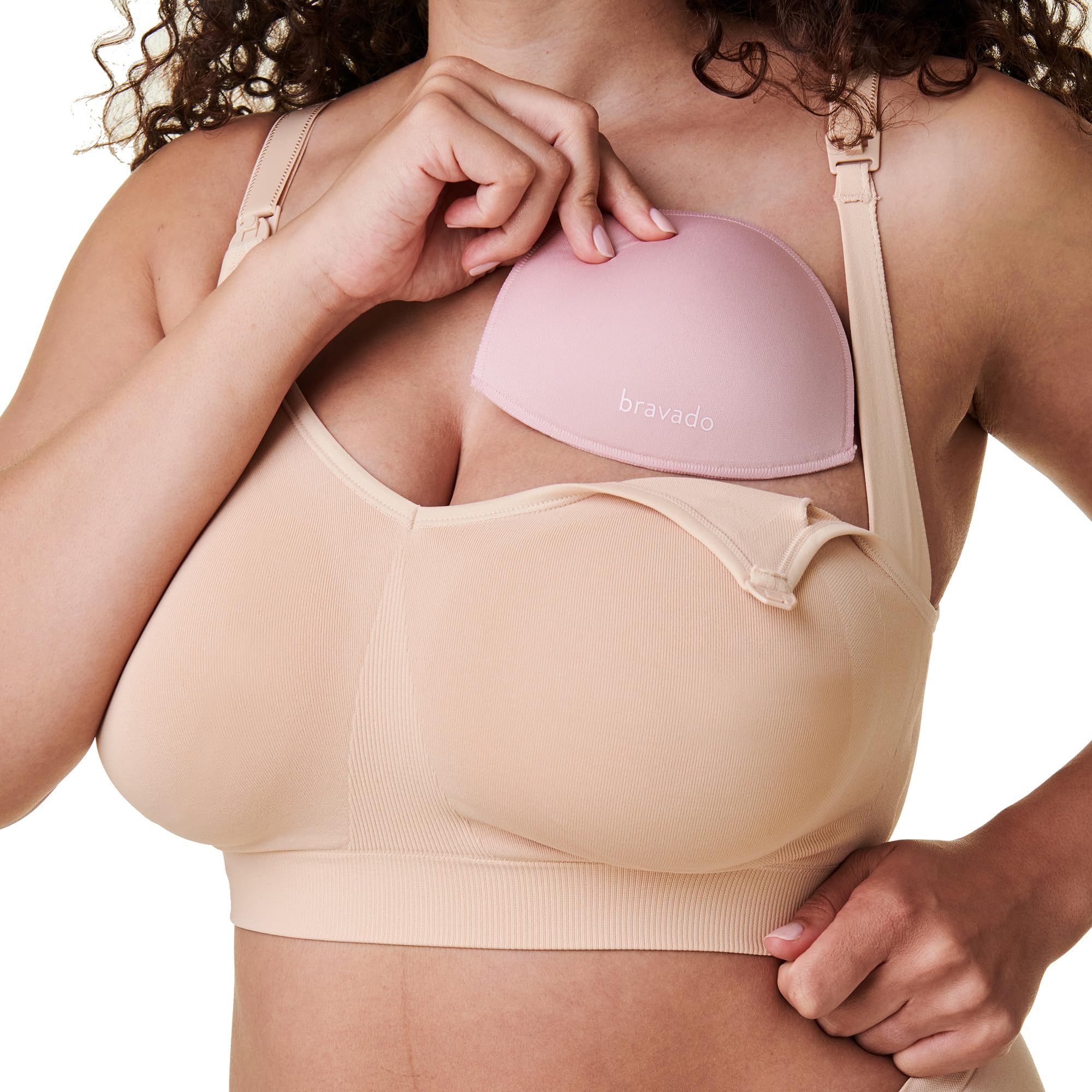 BRAVADO! DESIGNS Reusable Nursing Pads, 2 Pack Leak Resistant Absorbent Washable Breast Pads for Breastfeeding