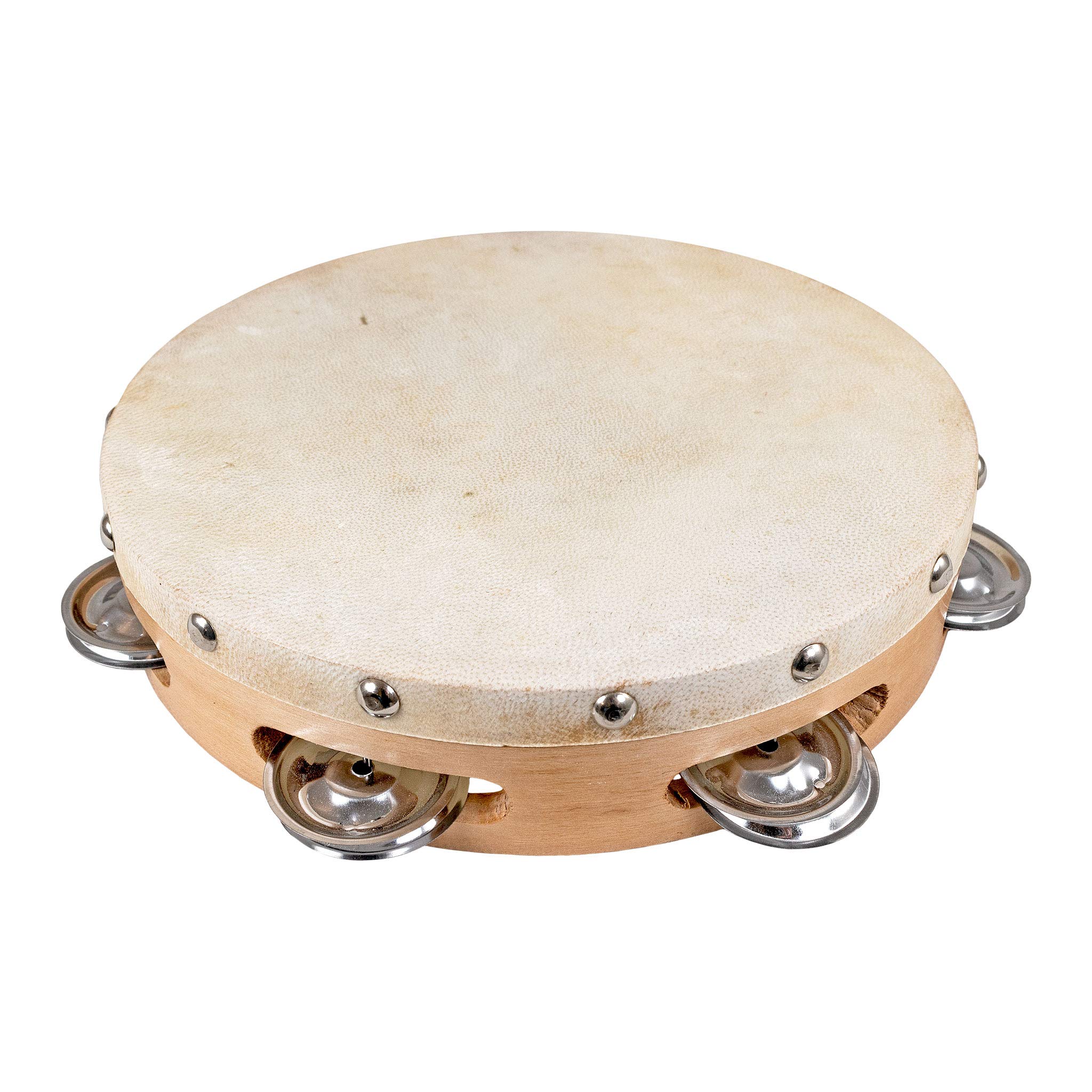 Percussion Plus PP872 8 inch Tambourine, Beige
