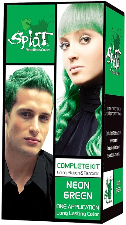 Splat Complete Semi Permanent Hair Colour Kit Neon Green Amazon