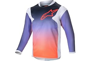 Alpinestars 3730124-924-XXS: Kids Racer - Graphic 1 Jersey Lt Grey/Hot Orng/Black 2Xs