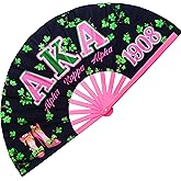 LParkin AKA Clacking Fans for Line Dancing, AKA Sorority Gifts for Women, AKA Gifts for Sisterhood Events, Party, Decoration