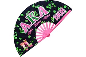 LParkin AKA Clacking Fans for Line Dancing, AKA Sorority Gifts for Women, AKA Gifts for Sisterhood Events, Party, Decoration