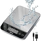 Etekcity Luminary 22lb Food Kitchen Digital Scale for Weight Loss, IPX6 Waterproof, Rechargeable, Ounces and Grams for Cookin