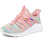 RUNSIDE Girls Tennis Shoes Lightweight Sports Kids Sneakers Lace-up for Running/Walking, Toddler/Little Kid/Big Kid