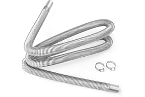 UCandy 1" Stainless Steel Exhaust Hose, Fuel Tank Diesel Gas Vent Hose,78.7" Flexible Exhaust Tubing Diesel Heater Exhaust Pipe, 1" Inner Diameter Air Heater Exhaust Pipe (2M)
