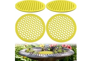 BEIQIYA Floating Bee Island, EVA Foam Bee Butterfly Water Station, Round Beekeeping Feeding Equipment for Outdoor Garden Balconies Backyard Patios- Yellow