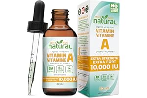 Vitamin A Drops 10000 IU - Liquid retinyl Palmitate with Coconut MCT Oil, Vegan micellized VIT A Supplement for Skin and Acne