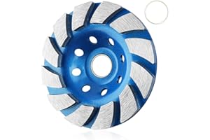AOKLIT Diamond Concrete Grinding Wheel 4 1/2 inch, 12-Segment Concretes Grinding Wheel Disc for Angle Grinder Polishing and Cleaning Stone Concretes Surface, Stones, Cement, Marble