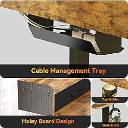 WALKINGDESK 63 Inches Height Adjustable L Shaped