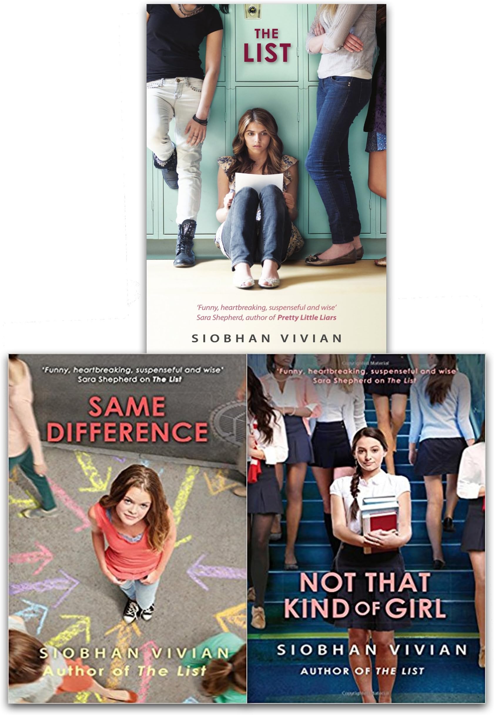 Siobhan Vivian 3 Books Collection Set (The List, Same Difference, Not That Kind of Girl) (Siobhan Vivian 3 Books Collection)