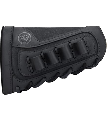 thumbnail image 2 of Ammo Holder Cheek Pad WAYNE'S DOG Leather Cheek Rest & Recoil Pad - No Drill Rifle Stock Harness With Ammo Holder Gun Stock Accessory Leather 2 of 13