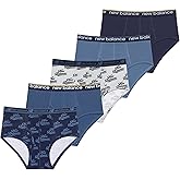 New Balance Boys' Non-brushed Jersey Performance Wicking Cotton Brief Underwear (5 Pack)