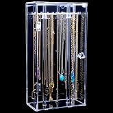 Stock Your Home Porta Collane Lunghe In Acrilico Con 12 Ganci, Organizer Gioielli Trasparente Per Cassettiera E Toeletta - 3