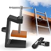 Ladder Stability Anchor,Ladder Satety Clamp with 2FT &amp; 3FT Ladder Straps | Heavy-Duty Ladder Stabilizer, Portable Ladder Gutter Guard,Anti-slip Fall Protection Kit,Ladder Safety Devices for Work Alone