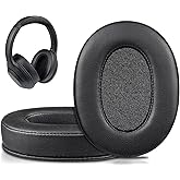 SOULWIT Lambskin Earpads for Sony WH-XB900N/WH-CH710N/WH-CH720N/WH-RF400/MDR-RF895RK Headphones, Ear Pads Cushions with High Density Foam - Black