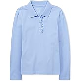 The Children's Place Girls' Uniform Long Sleeve Ruffle Pique Polo