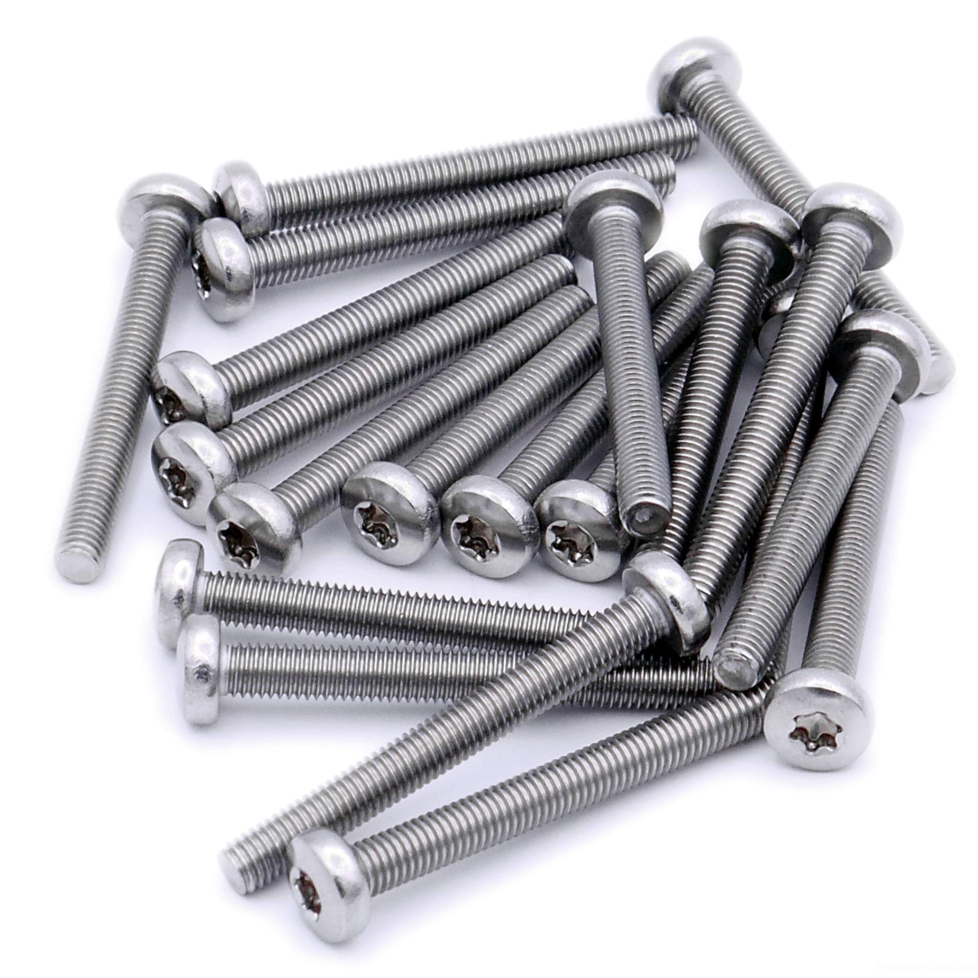 M2.5 (2.5mm x 5mm) TX Pan Machine Screw (Bolt) - Stainless Steel (A2) (Pack of 20)
