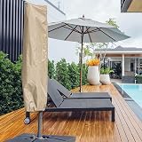 RICHIE Garden Parasol Cover 2-3m 153x30x30cm 600D Waterproof PVC Black view 8